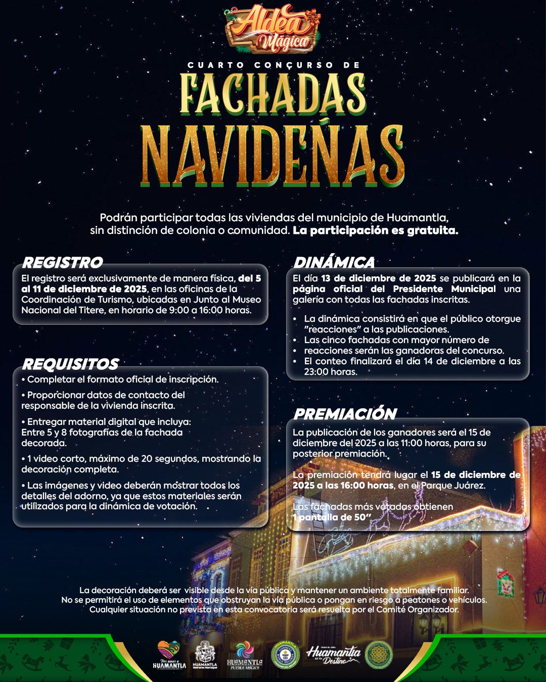 Invitan a participar en el 4.º Concurso 'Fachadas Mágicas' en Huamantla